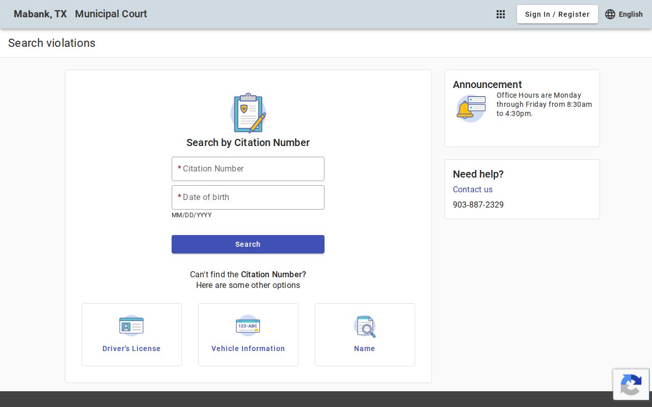 Henderson County traffic court records citation search fields