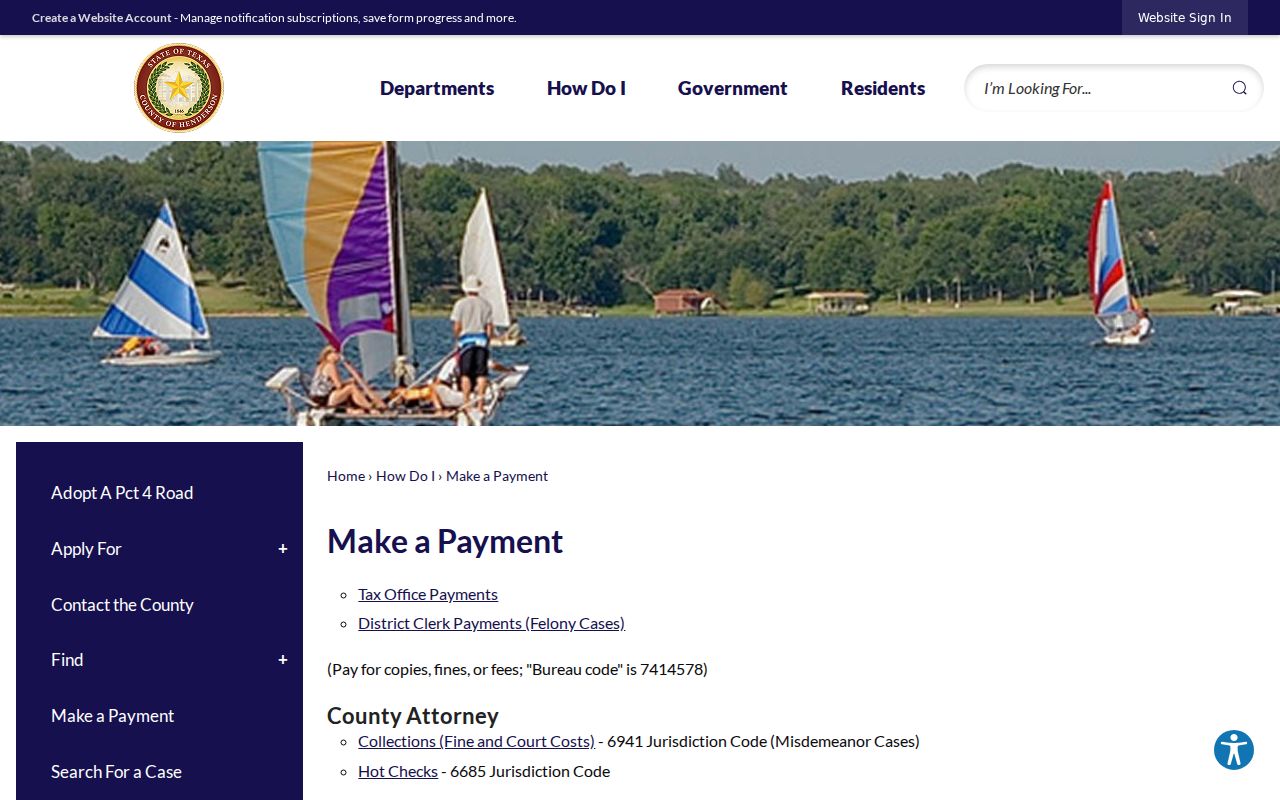 Henderson County traffic court records payment branches